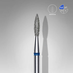 EXPERT Diametro 2,1 mm Punta Diamantata a Fiamma Appuntita
