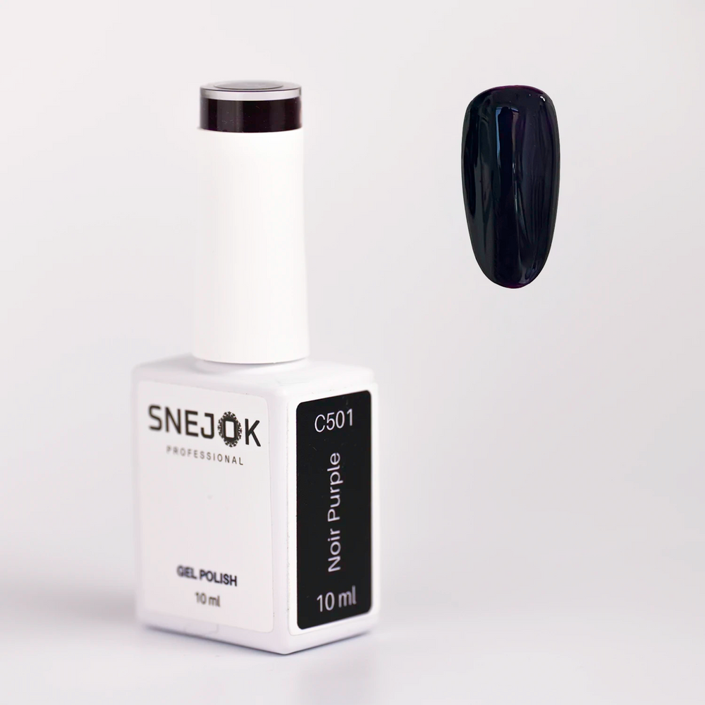 Smalto semipermanente SNEJOK Noir Purple C501, viola notte, flacone 10 ml