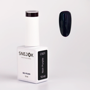 Smalto semipermanente SNEJOK Noir Purple C501, viola notte, flacone 10 ml