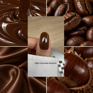 Swatch su unghia dello smalto semipermanente Chocolate Essence C801