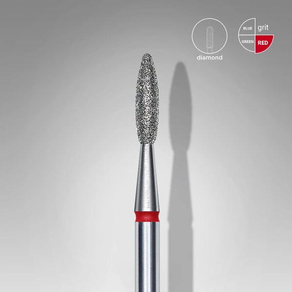 Punta diamantata Fiamma, rosso, diametro 2.1 mm – lunghezza punta 8 mm